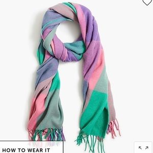 J Crew Multi Color Plaid Scarf
